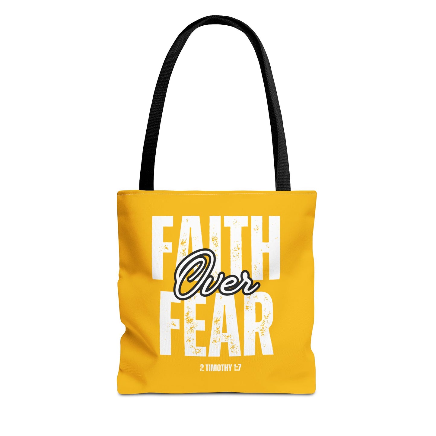 Faith Over Fear Tote Bag - Inspirational Christian Design