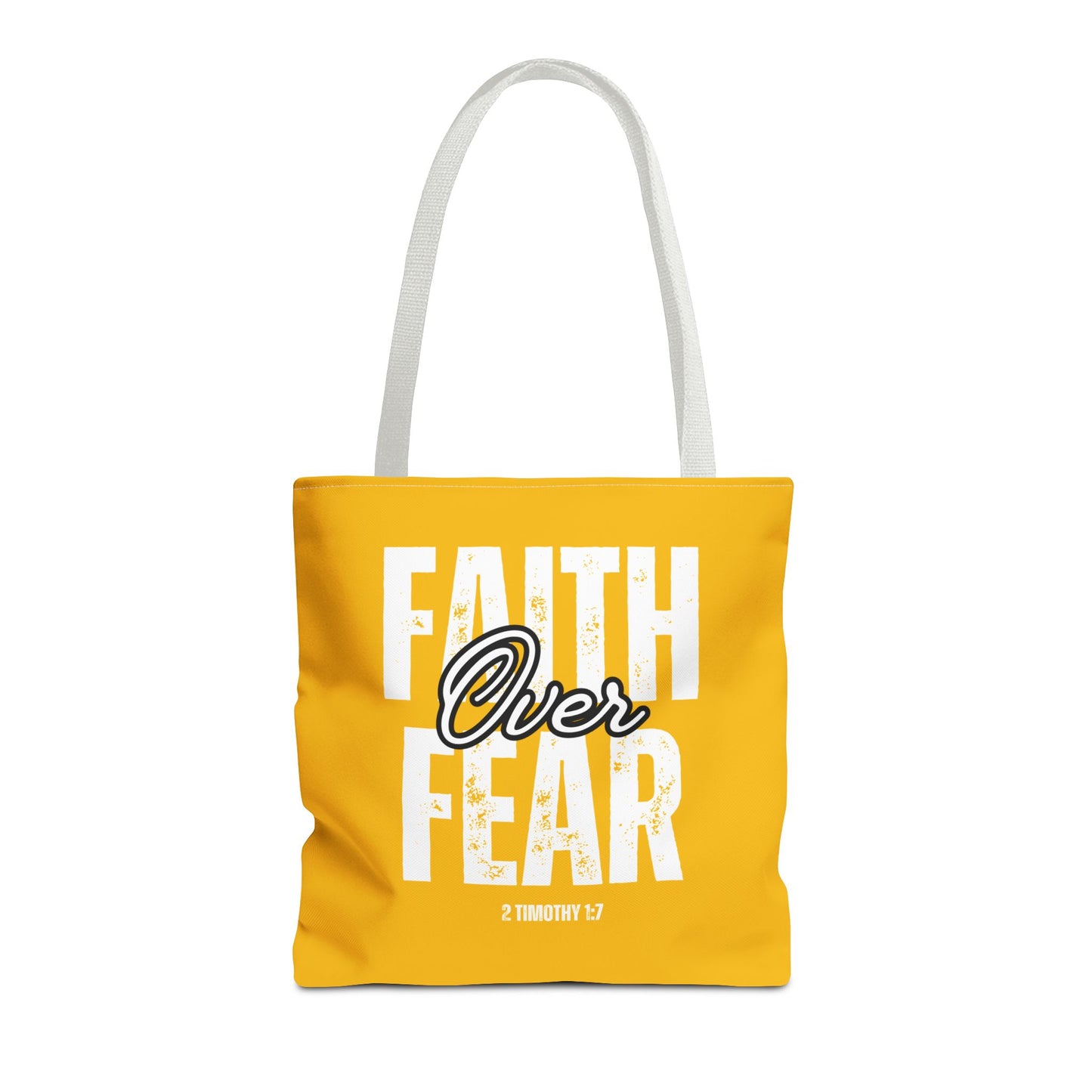 Faith Over Fear Tote Bag - Inspirational Christian Design
