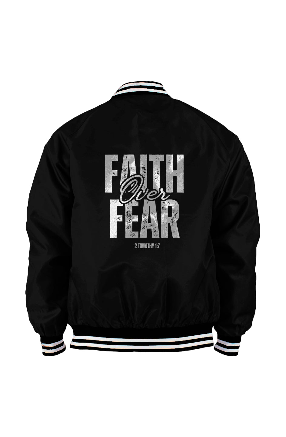 Faith Over Fear Varsity Bomber Jacket