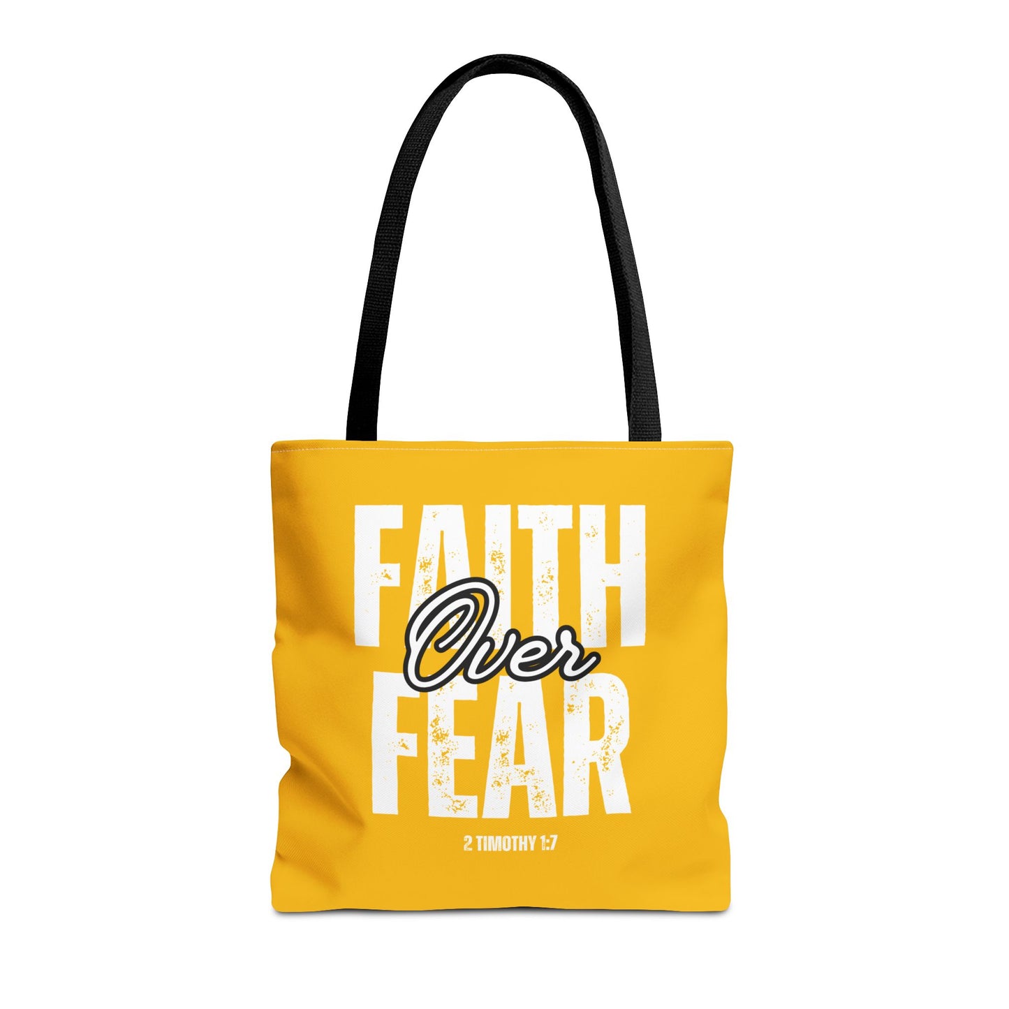 Faith Over Fear Tote Bag - Inspirational Christian Design